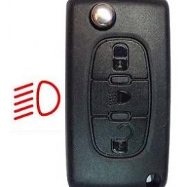 COQUE CLE PILP PEUGEOT 107 207 307 407 607 807 PHARE CE0523