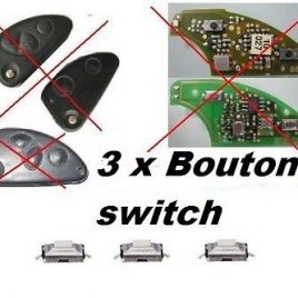 3 BOUTONS SWITCH COQUE CLE PILP ALPHA ROMEO 147, 156, 166