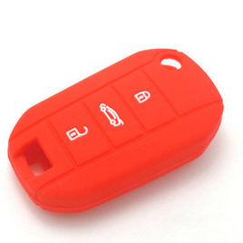 HOUSSE SILICONE COQUE CLE PILP PEUGEOT 208, 3008 5008 ROUGE