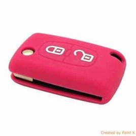 COQUE HOUSSE SILICONE CLE PEUGEOT PARTNER B9 ROSE